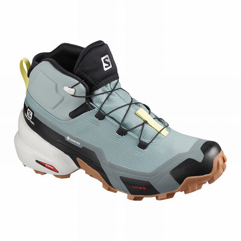 Botas De Montaña Salomon Mujer Verde - Salomon Argentina CROSS HIKE MID GORE-TEX ,085162-LTG